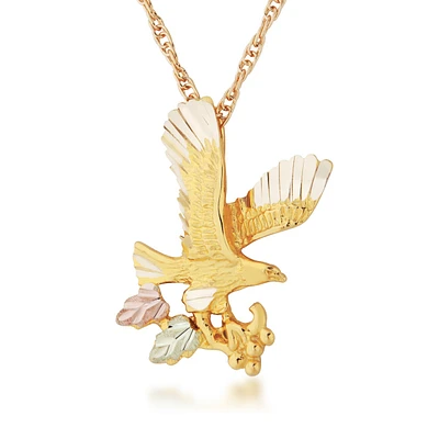 Black Hills Gold Flying Eagle Pendant in 10K Yellow Gold