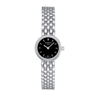 Tissot Ladies' Lovely Stainless Steel Watch with Black Dial