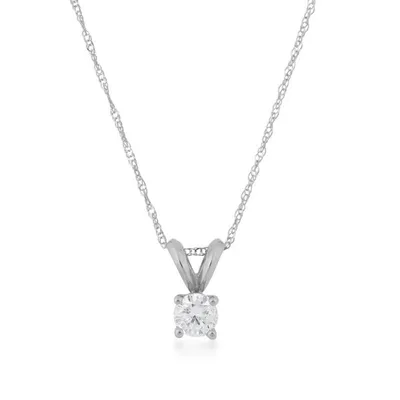 1/4 ct. tw. Diamond Solitaire Pendant in 14K White Gold