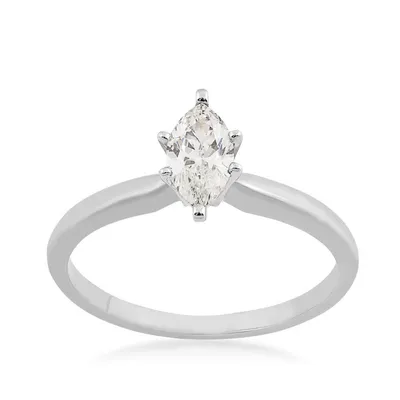 1/ ct. tw. AAA Quality Marquise Diamond Solitaire Engagement Ring 14K Gold