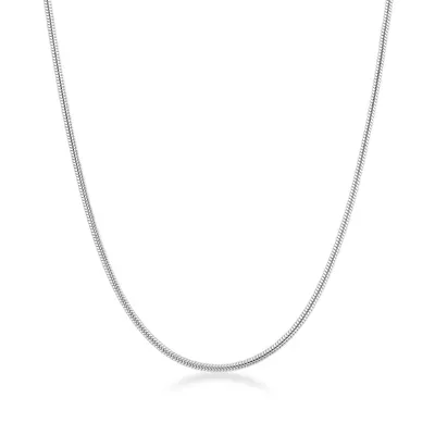 1mm 22" Adjustable Snake Chain in Sterling Silver