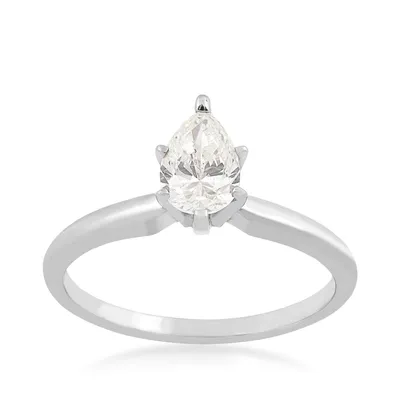 3/4 ct. tw. Pear Diamond Solitaire Engagement Ring 14K White Gold