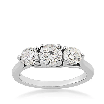 2 ct. tw. Classic Round Brilliant Diamond 3-Stone Anniversary Ring 14K Gold