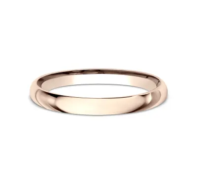 Benchmark Men's 2.0mm Slim Comfort-Fit Polished Wedding Band 14K Pink Gold - LCF12014KR06