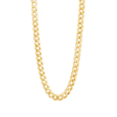 7.07mm Men's  24" Solid Curb Chain in 10K Gold - 371-180-24