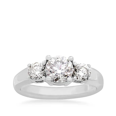 ct. tw. Round Brilliant 3-Stone Diamond Anniversary Ring 14K White Gold
