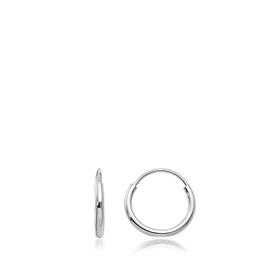8mm Madi K Endless Hoop Earrings in 14K White Gold