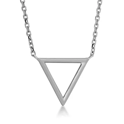 Open Triangle Necklace in 14K Gold