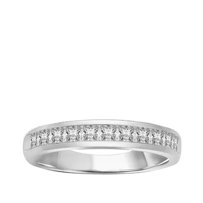 1 ct. tw. Princess Cut Channel Set Diamond Anniversary Band 14K White Gold - MRA-2993B56W46C