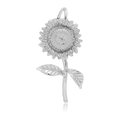 Sunflower Charm in Sterling Silver