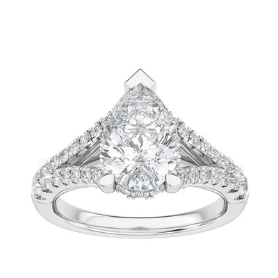 Adamante 2-3/4 ct. tw. Pear Lab-Grown Diamond Engagement Ring 14K White Gold -ARE15467HS114W-275