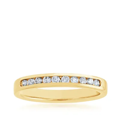 1/4 ct. tw. Diamond Machine Channel Set Anniversary Band 10K Yellow Gold - 025W3549YD-10Y