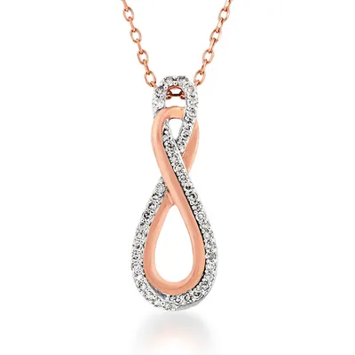 Infinite Love 1/ ct. tw. Diamond Infinity Pendant in 10K Gold