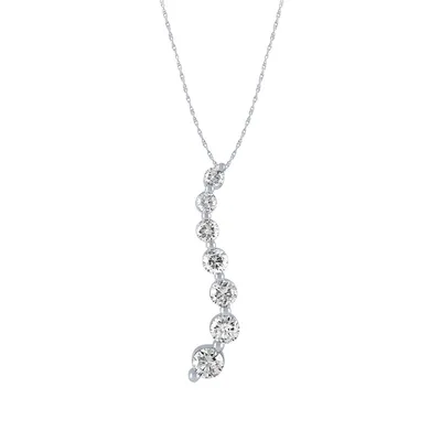 Journey Collection -/2 ct. tw. Diamond Pendant in 14K White Gold