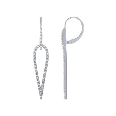 1/3 ct. tw. Diamond Teardrop-Shaped Dangle Earrings in 10K White Gold