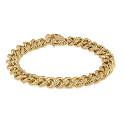 11mm 9" Miami Cuban Chain Bracelet in 14K Yellow Gold