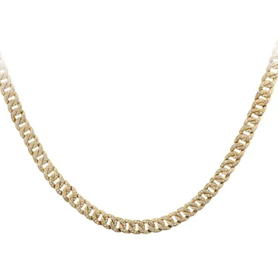 9-1/5 ct. tw. 22" Diamond Miami Cuban Chain Necklace in 10K Yellow Gold