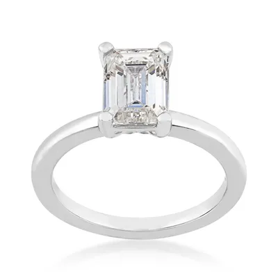 Adamante 2 ct. tw. Lab-Grown Emerald Cut Diamond Solitaire Engagement Ring 14K Gold