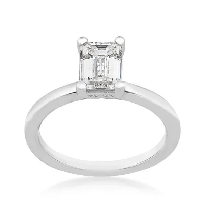 Adamante 1-1/ ct. tw. Lab-Grown Emerald Cut Diamond Solitaire Engagement Ring 14K White Gold