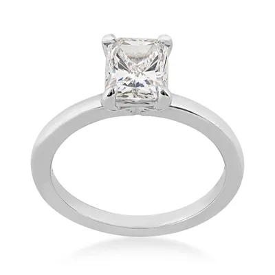 Adamante -/2 ct. tw. Lab-Grown Radiant Cut Diamond Solitaire Engagement Ring 14K White Gold