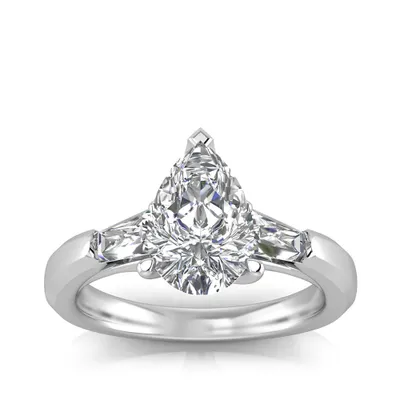 Adamante 2-1/6 ct. tw. Lab-Grown Pear Diamond Engagement Ring 14K White Gold