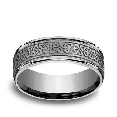 Benchmark Men's 7mm Love Knot Triangle Tantalum Wedding Band