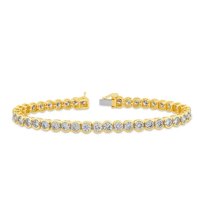 8 ct. tw. Diamond Bezel Set Tennis Bracelet in 14K Yellow Gold