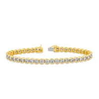 8 ct. tw. Diamond Bezel Set Tennis Bracelet in 14K Yellow Gold