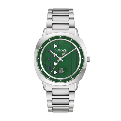 Bulova Frank Lloyd Wright Men's Hollyhock House 1921 Watch with Green Dial