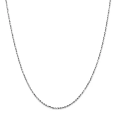 1.5mm 18" Solid Diamond Cut Rope Chain 10K Gold