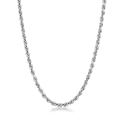 2.2mm 18" Rope Chain in Sterling Silver