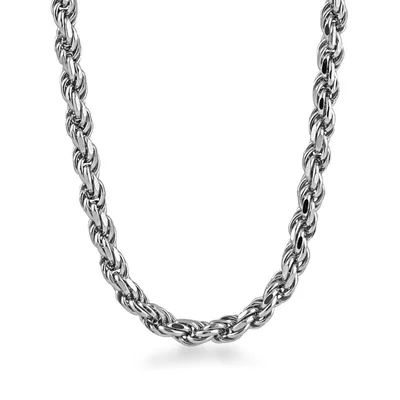 5.6mm 20" Rope Chain in Sterling Silver