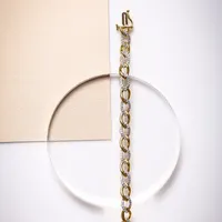 1 ct. tw. Diamond Marquise Link Bracelet in 10K Yellow Gold