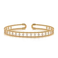 5/8 ct. tw. Diamond Open Cuff Bracelet in 14K Yellow Gold