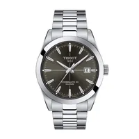 Tissot Men's Gentleman Powermatic 80 Silicium Stainless Steel Watch with Dial