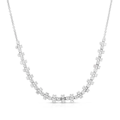 2 ct. tw. Diamond Double Row Zig-Zag Necklace in 14K White Gold