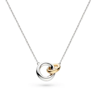 Kit Heath Linked Circle Necklace in Sterling Silver & 18K Yellow Gold Plating