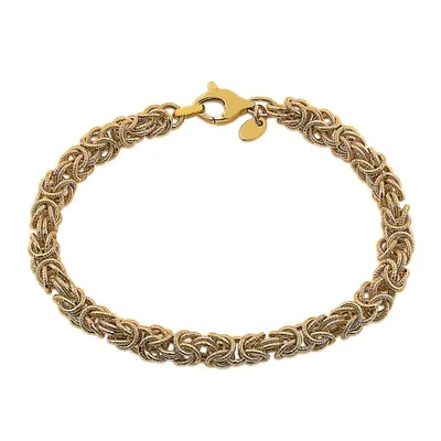 5.8mm 7.5" Byzantine Chain Bracelet in 14K Yellow Gold