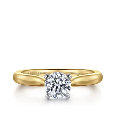 Gabriel & Co. Round Solitaire Semi-Mount Engagement Ring 14K Gold