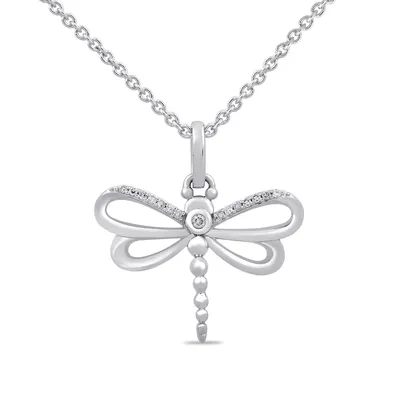 Hallmark Diamond Accent Dragonfly Pendant in Sterling Silver