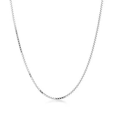 1.3mm 24" Box Chain in Sterling Silver