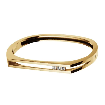John Atencio Lines 1/3 ct. tw. Diamond Bangle Bracelet in 14K Yellow Gold