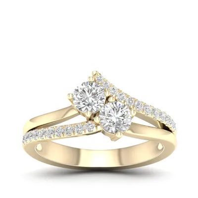 Adamante x 2BeLoved 1 ct. tw. Lab-Grown Diamond Anniversary Ring 14K Yellow Gold