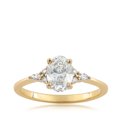 Noventa 1-1/10 ct. tw. Oval Diamond Engagement Ring 14K Yellow Gold