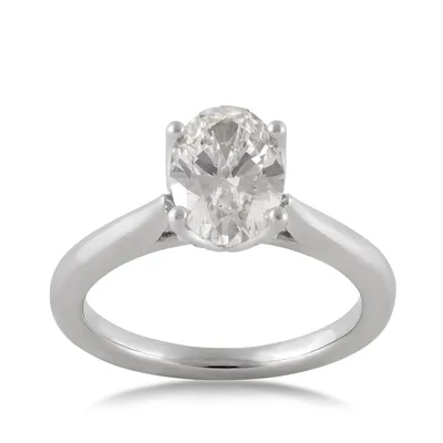 Adamante -/ ct. tw. Lab-Grown Oval Diamond Solitaire Engagement Ring 14K Gold