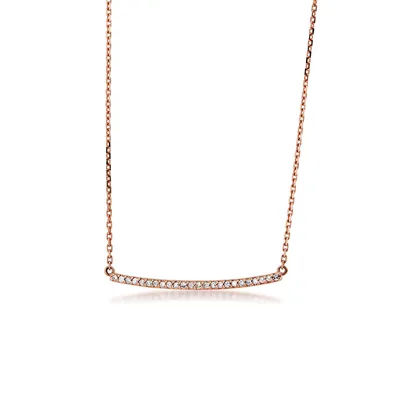 1/10 ct. tw. Diamond Bar Necklace in 10K Gold