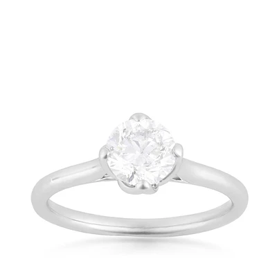 Canadian Rocks 1 ct. tw. Round Brilliant Diamond Solitaire Ring 14K White Gold