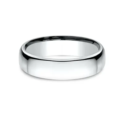 Benchmark 5.5mm Polished Wedding Band 10K White Gold - EUCF15510KW09.5