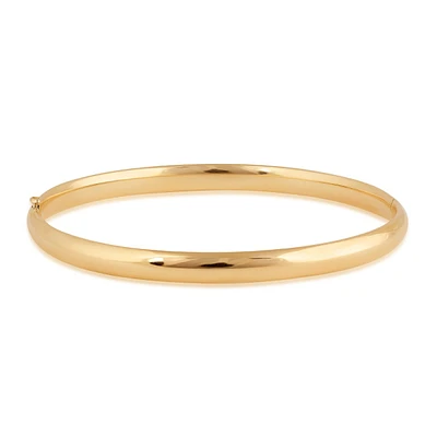 4.5mm Hinge Bangle Bracelet in 10K Yellow Gold