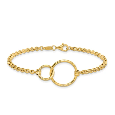 Linked Circle Bracelet in 10K Yellow Gold